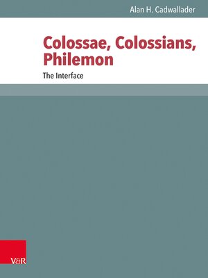 cover image of Colossae, Colossians, Philemon